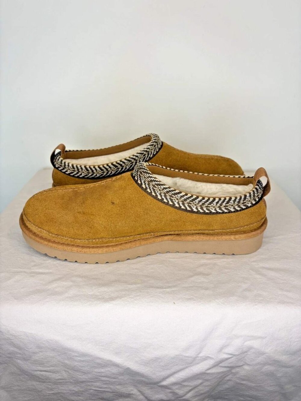 Koolaburra by Ugg Burree Slippers Women's Sz 8 Suede Faux Fur Lining Brown - Picture 7 of 11